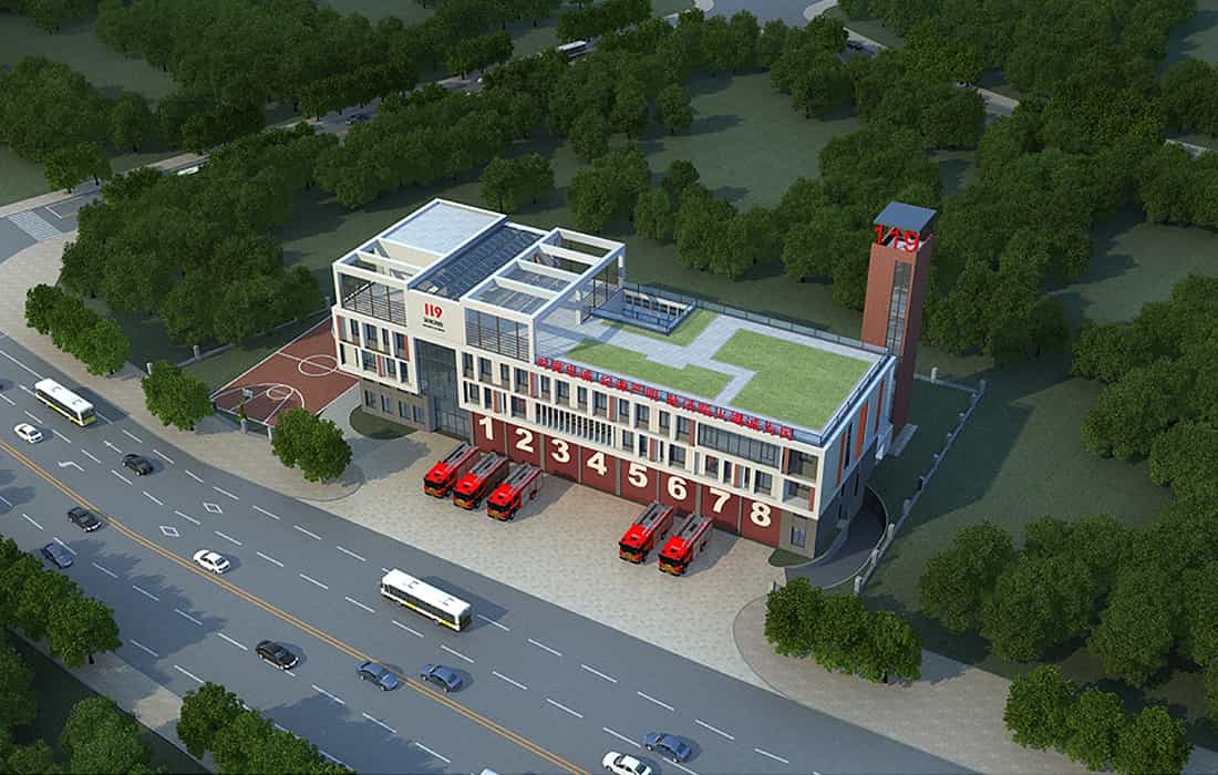 The construction project of Jiashi Fire Station